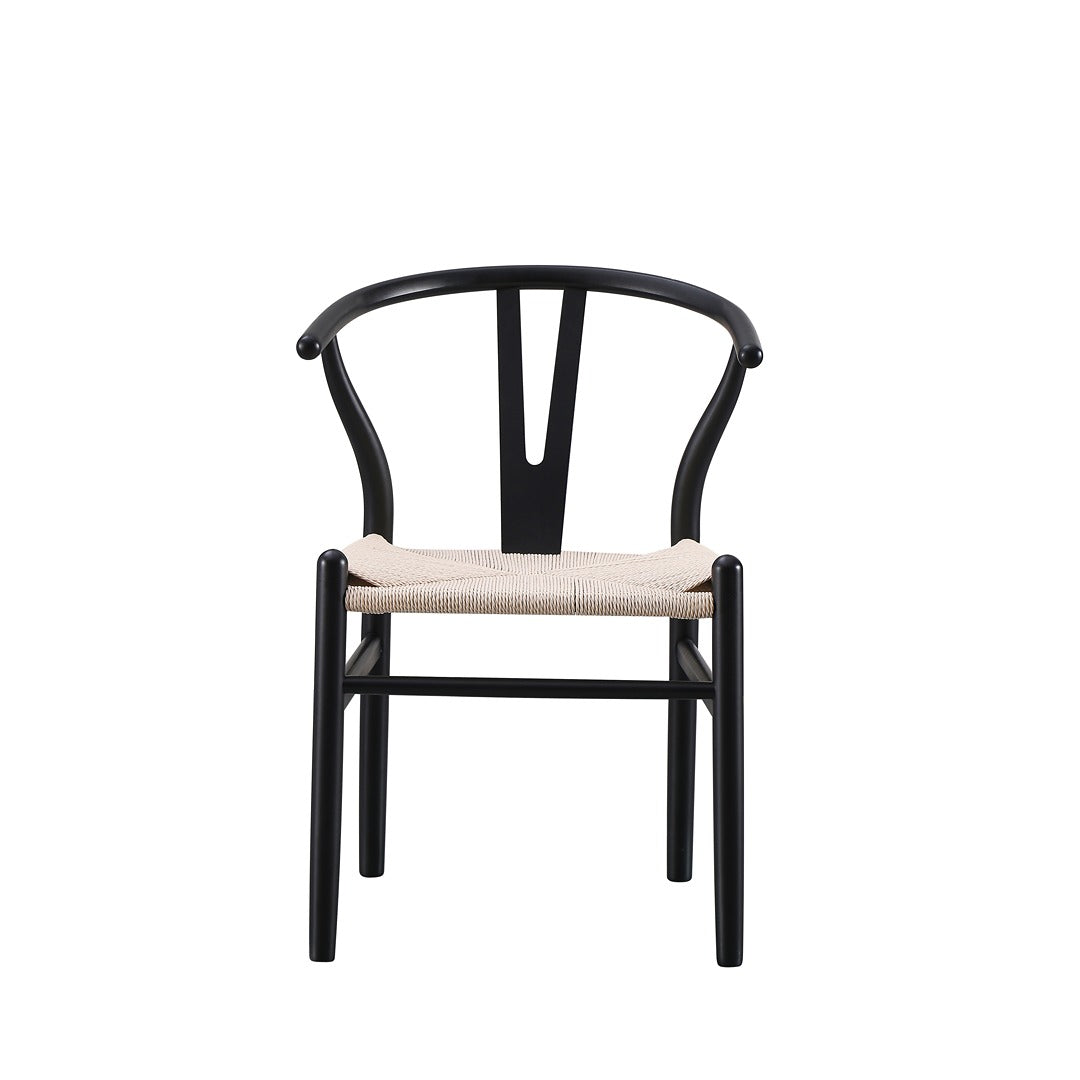 Wishbone Chair White with Black Legs (13)