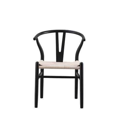 Wishbone Chair White with Black Legs (13)